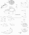 Blower Housing Flywheel Air Guides Diagram and Parts List for 613777-0113-E1  Briggs and Stratton Engine